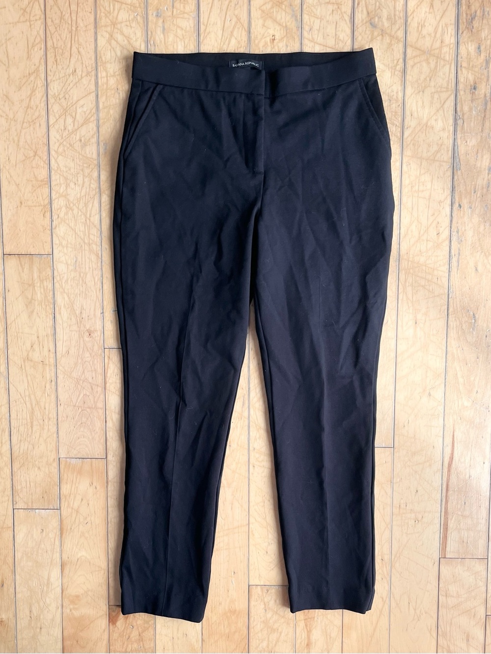 Banana Republic Slim Ankle Black Career Office Trousers Pants Size 6